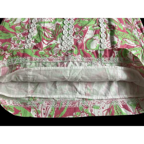 Lilly Pulitzer MacFarlane Hotty Pink Forgot My Trunk Lace Detail Shift Dress 2 - Picture 5 of 12